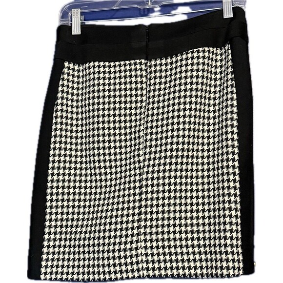 Tahari ASL Black White Houndstooth Skirt Suit 2pc Set Modern Executive Sz 4/6 - Picture 4 of 6